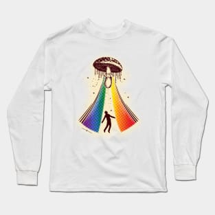 Mushroom Alien Abduction Long Sleeve T-Shirt